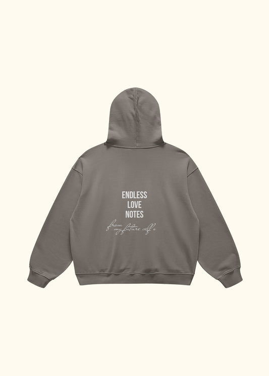 ENDLESS LOVE NOTES OVERSIZED HOODIE