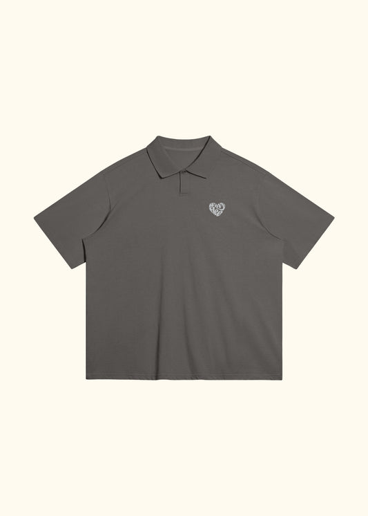 OVERSIZED BIG HEART POLO SHIRT
