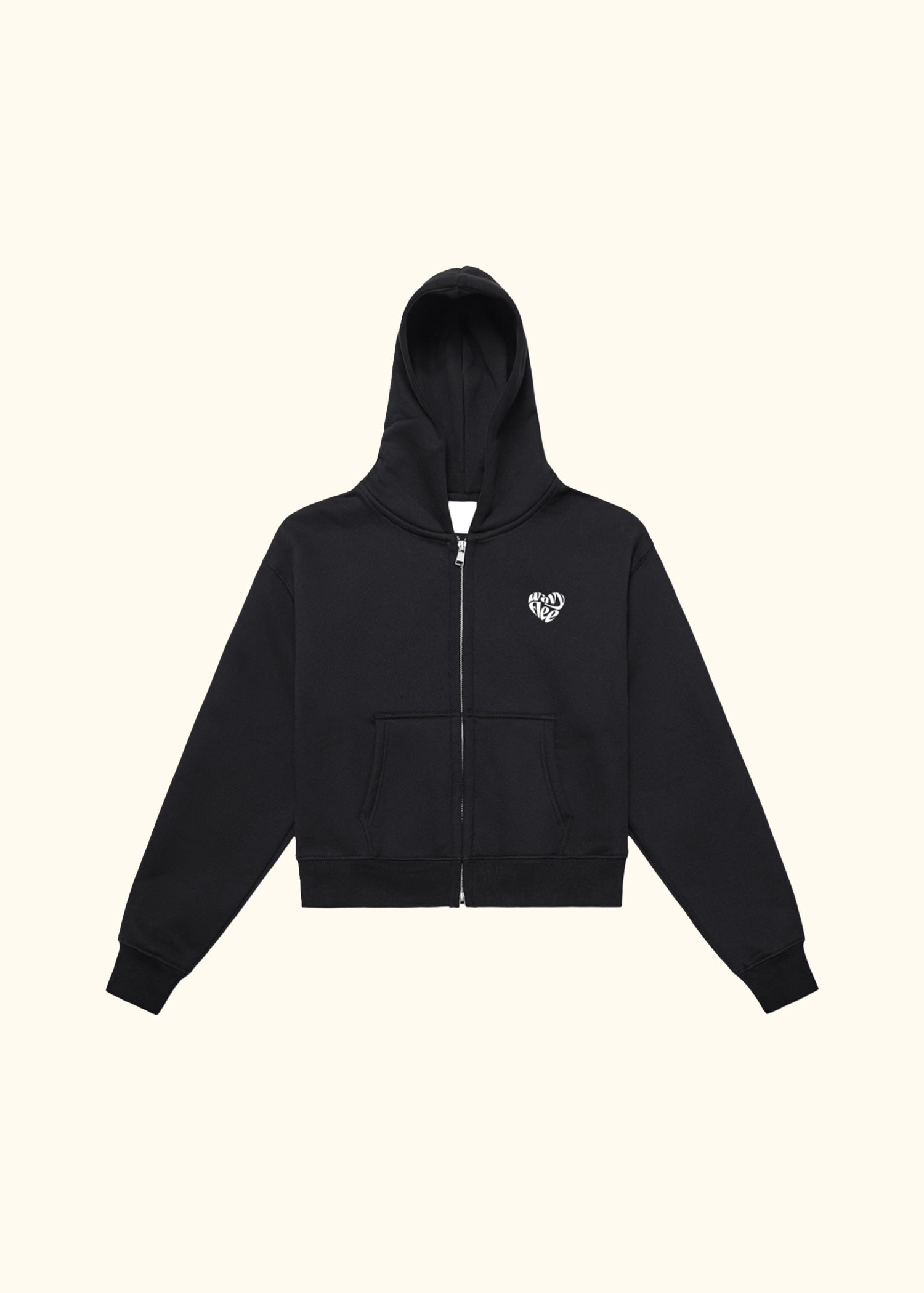 Classic Zip-Up Cropped Hoodie