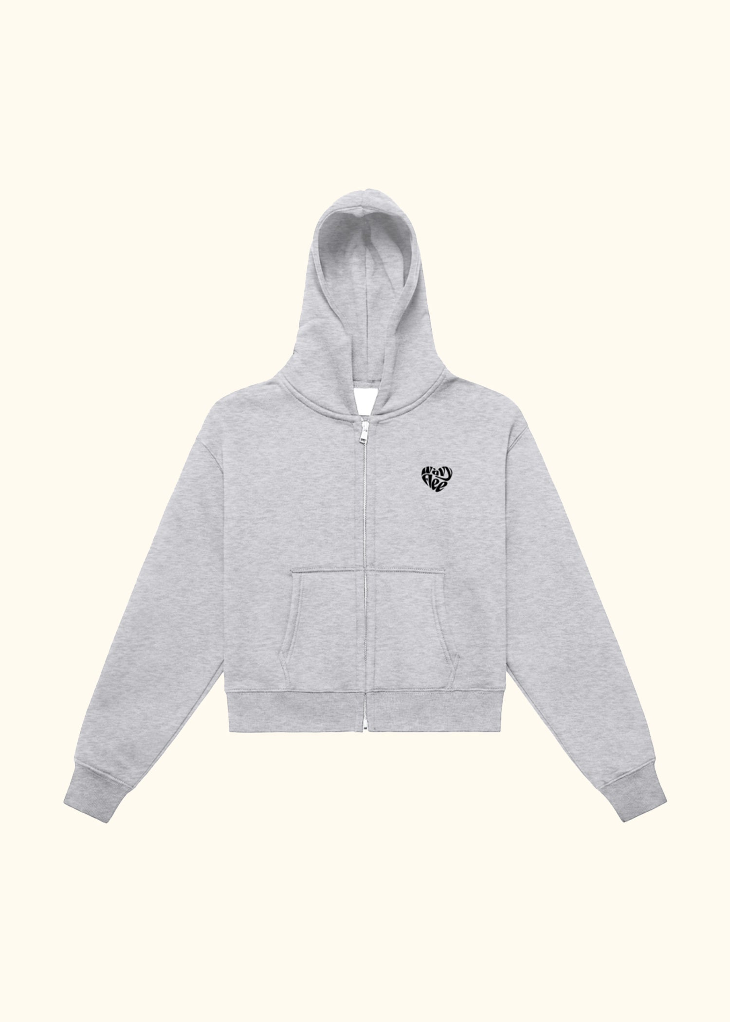 Classic Zip-Up Cropped Hoodie