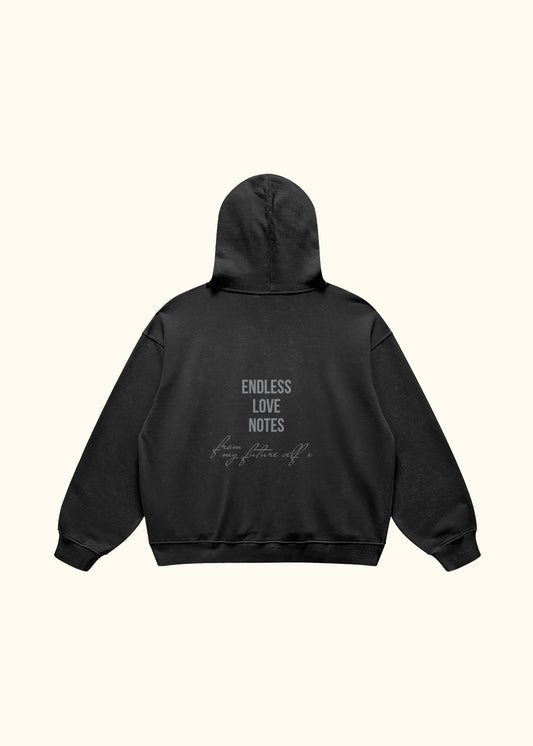 ENDLESS LOVE NOTES OVERSIZED HOODIE
