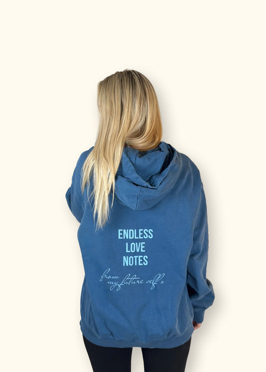 ENDLESS LOVE NOTES OVERSIZED HOODIE
