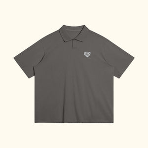 Oversized Big Heart Polo Shirt