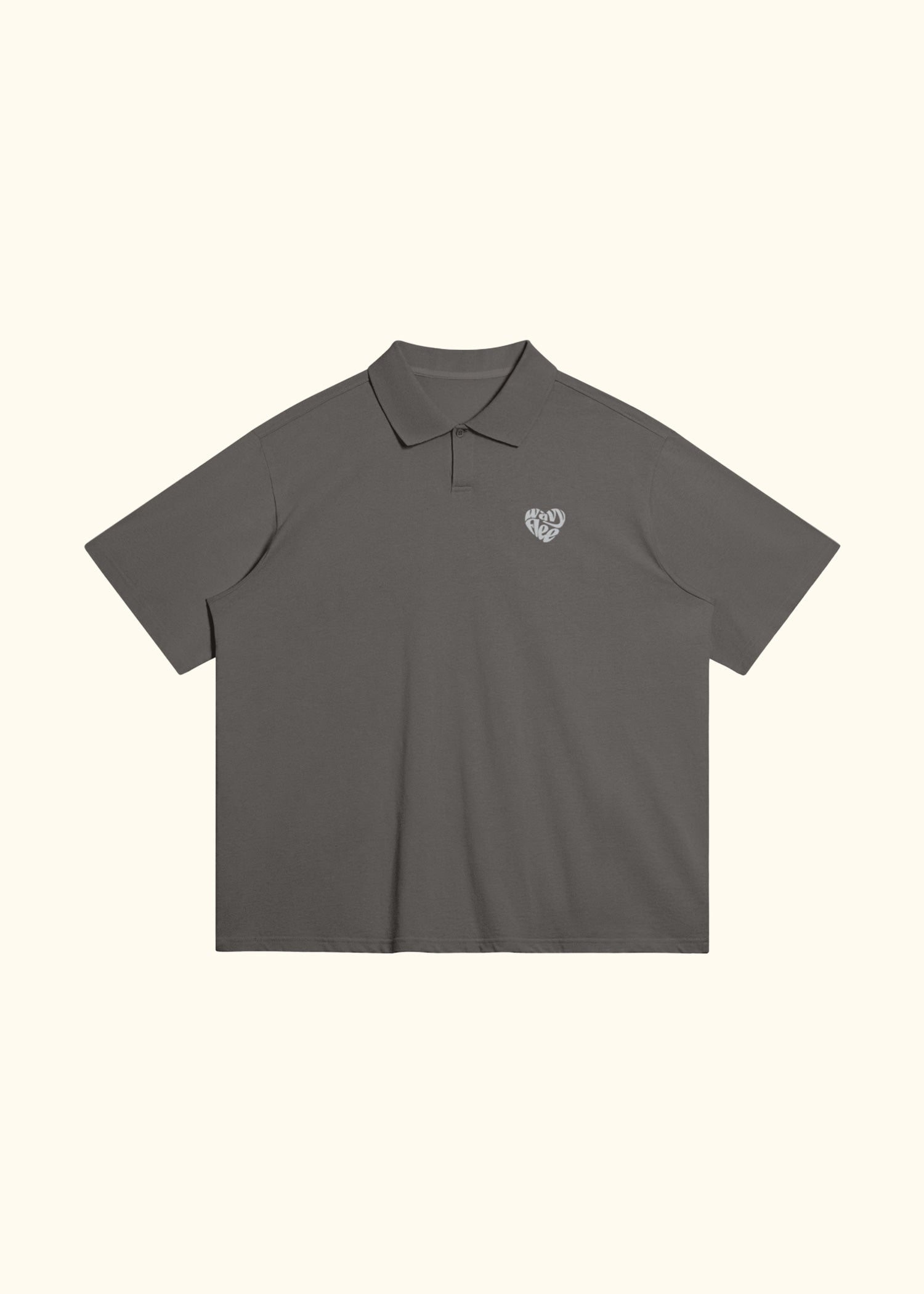 Oversized Big Heart Polo Shirt