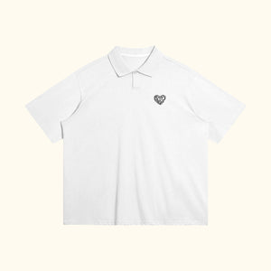 Oversized Big Heart Polo Shirt